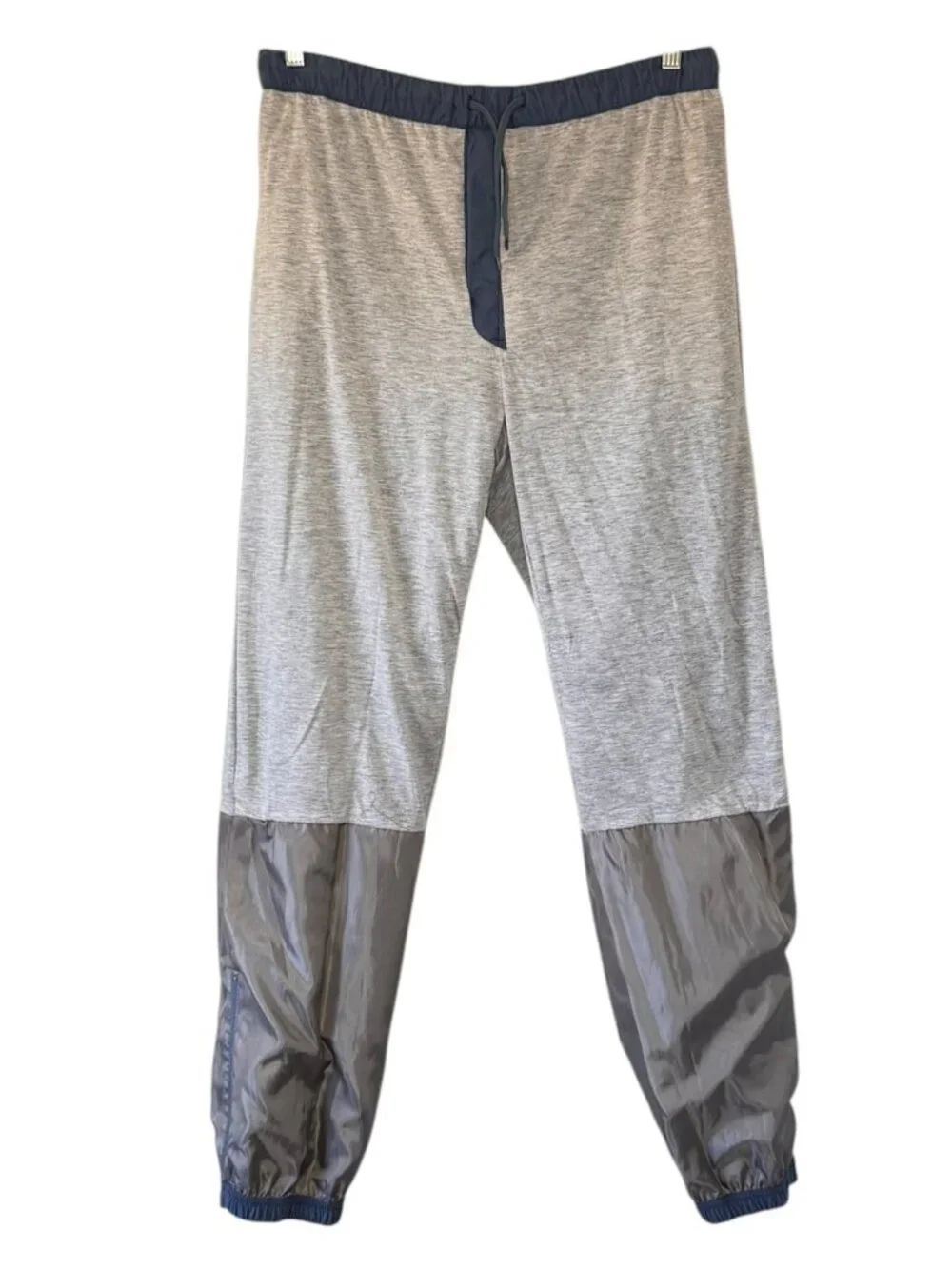 NEW Vintage Weatherproof Performance Men's Nylon Blend Joggers Blue Zip Fly L